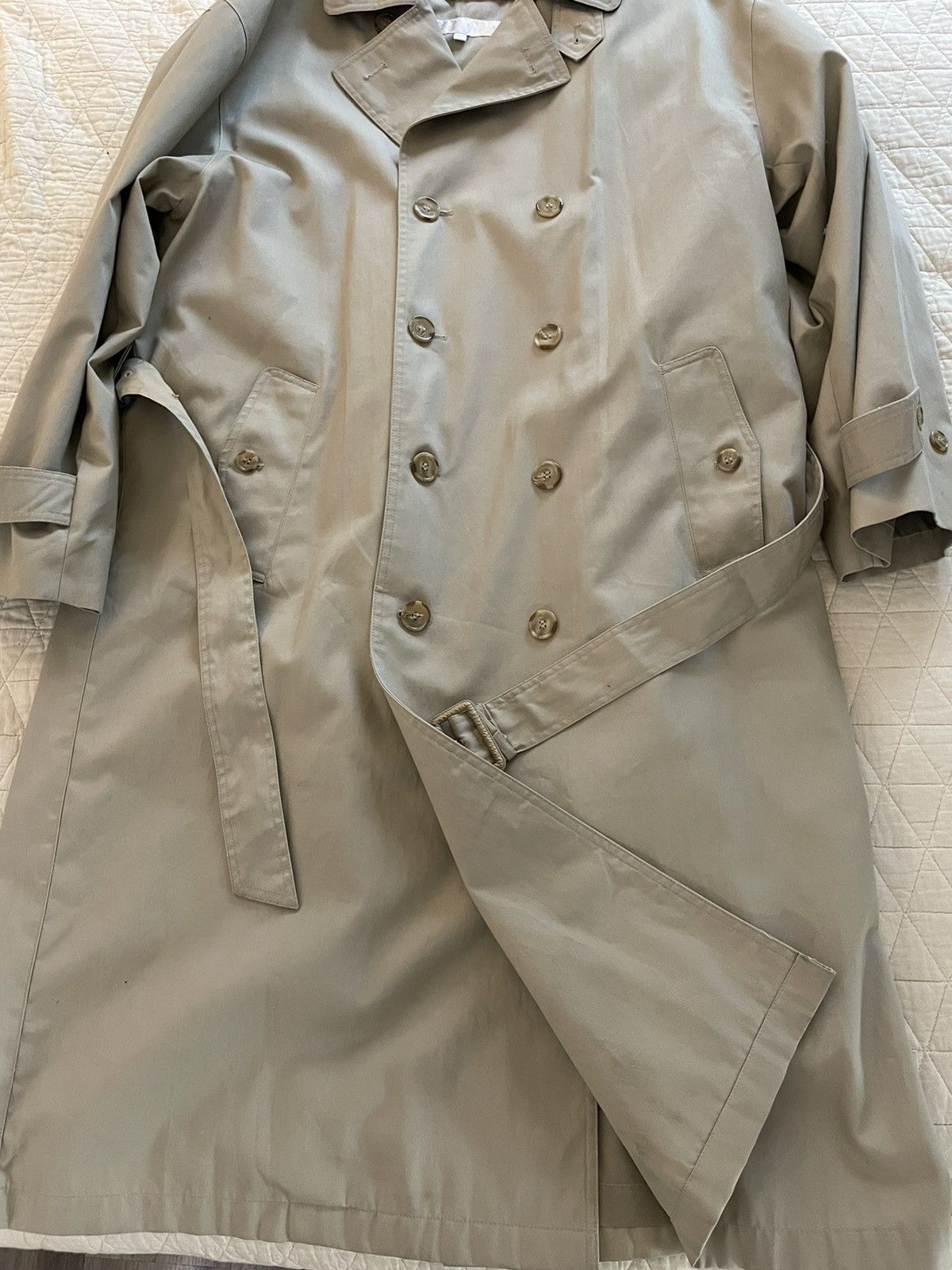 Perry Ellis Vintage 80’s Trench Coat Size US L / EU 52-54 / 3 - 2 Thumbnail