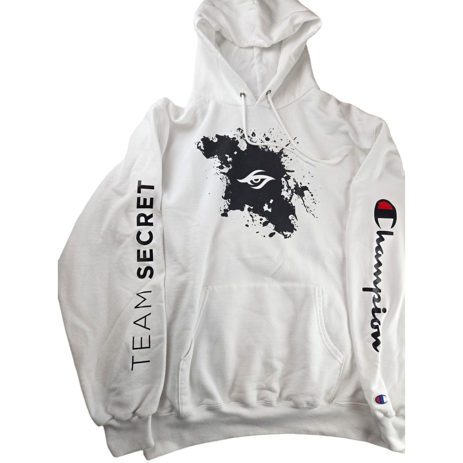 Champion Team Secret X Champion | White Hoodie with both Logos | XL Size US XL / EU 56 / 4 - 4 Thumbnail