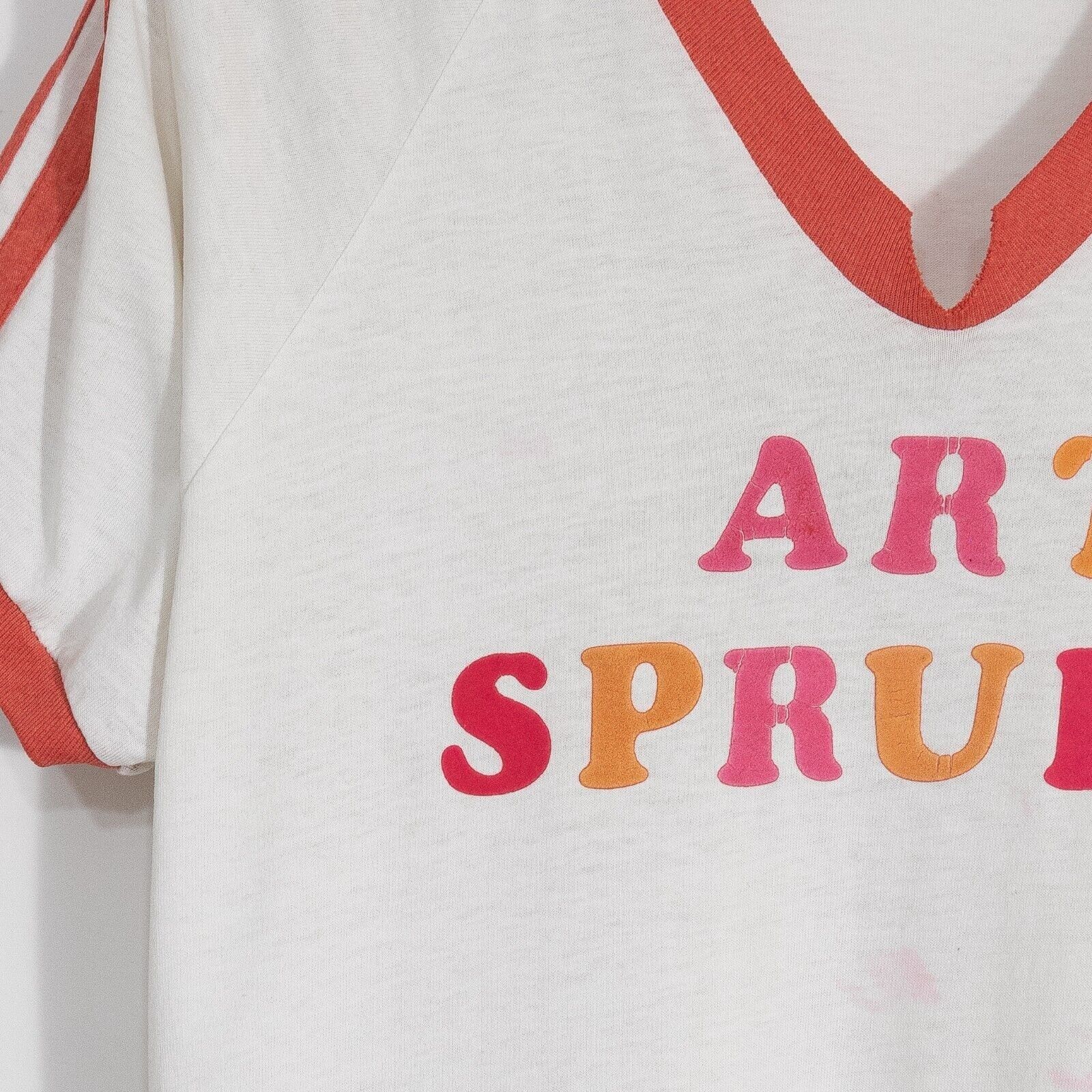 Vintage Vintage 80s Art Spruill Ringer T Shirt M - Army Distressed Size US M / EU 48-50 / 2 - 4 Thumbnail
