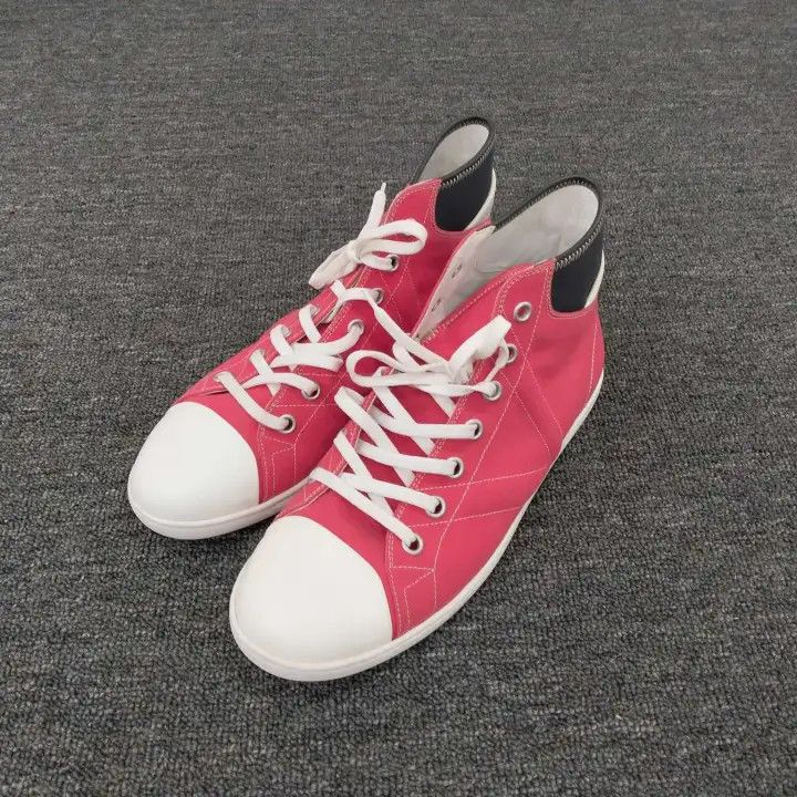 Louis Vuitton Louis Vuitton Pink High-Top Canvas Sneakers 0079 Size US 10 / IT 40 - 1 Thumbnail