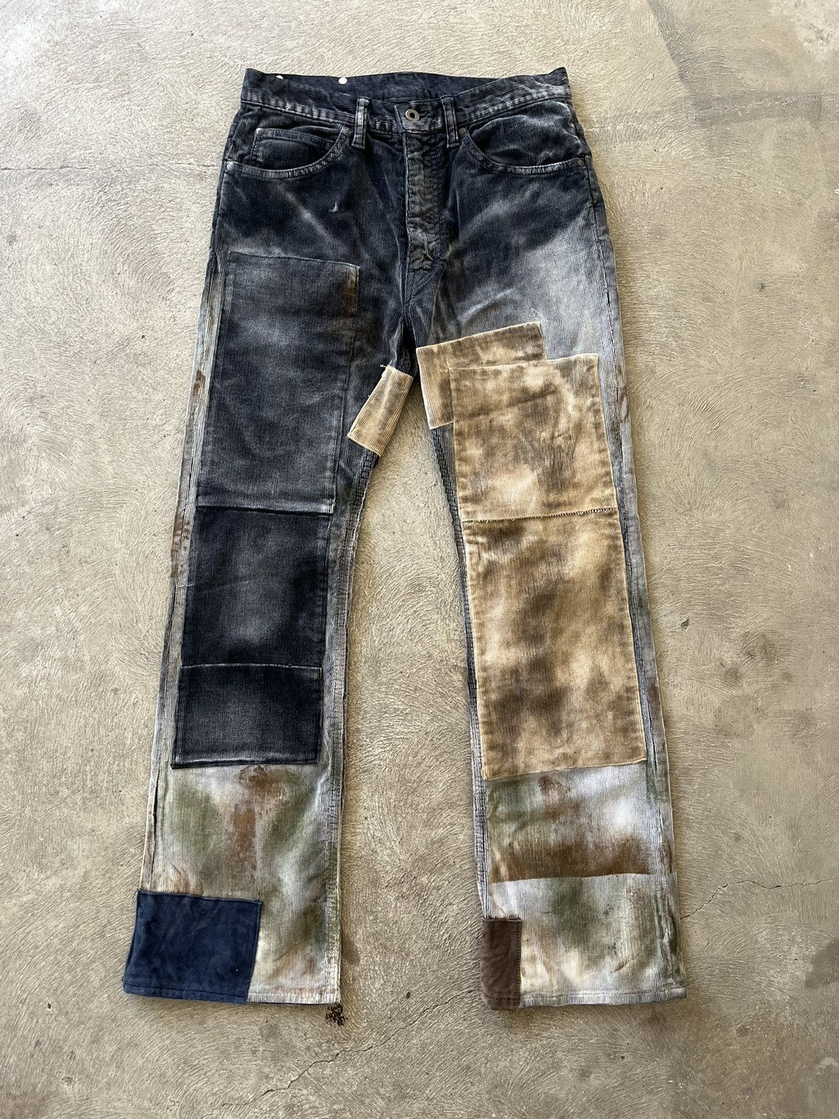 image of If Six Was Nine Isamu Katayama Backlash Aw13 Calf Leather Patchwork Corduroy, Men's (Size 29)