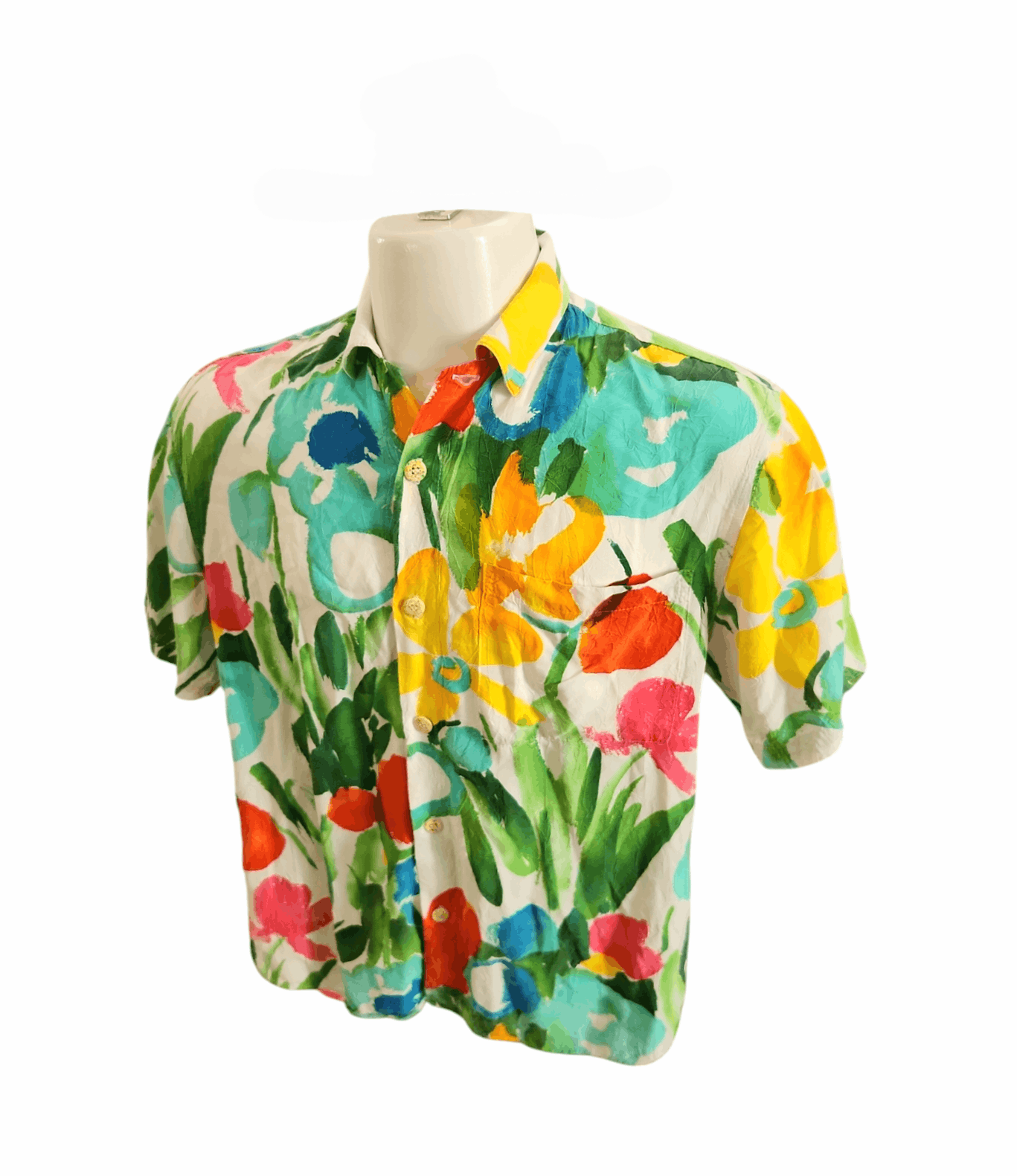 Jams World × Vintage JAMS World Vintage Shirt Men's Hawaiian Aloha Floral Button Size US S / EU 44-46 / 1 - 2 Thumbnail