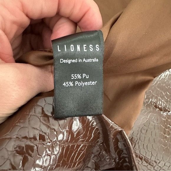 Lioness LIONESS Faux Patent Leather Trench Jacket Size XXS / US 00 / IT 34 - 7 Thumbnail