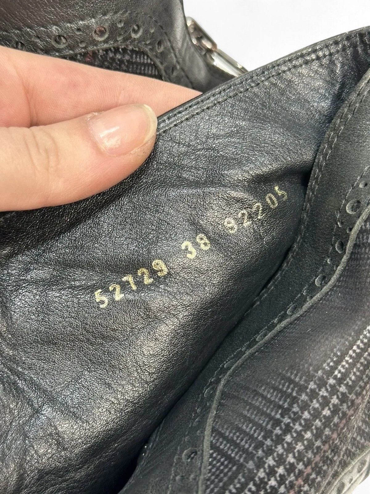A.S.98 Vintage Orsace Black Leather Brogue Zip Gothic Avantgarde Size US 8 / IT 38 - 13 Thumbnail