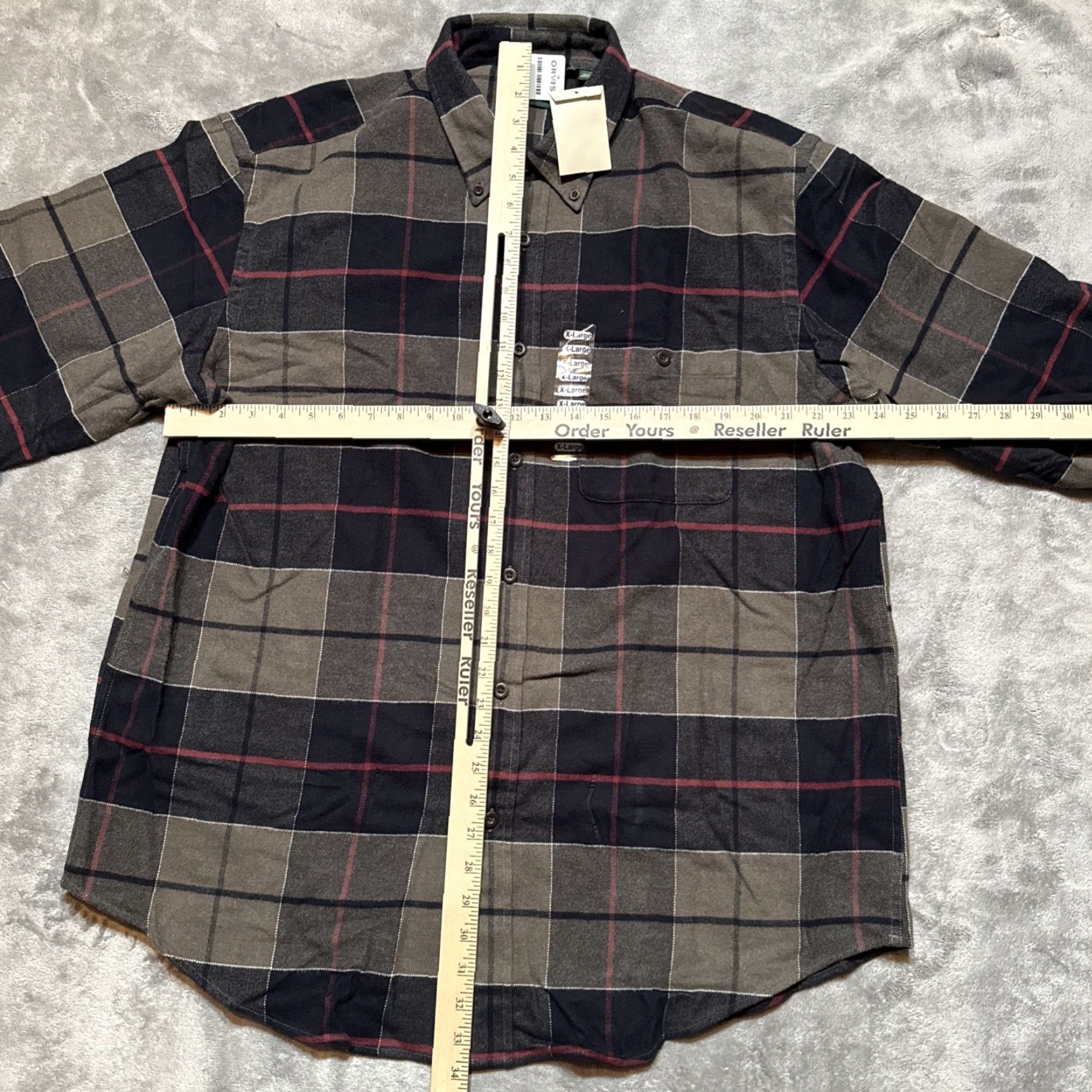 Orvis Orvis Shirt Mens XL Gray Blue Red Flannel Pockets Outdoor Classic Size US XL / EU 56 / 4 - 4 Thumbnail