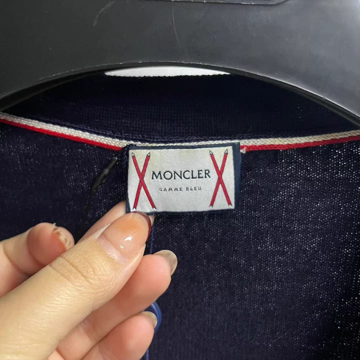 Moncler Moncler Blue V-neck Button-Front Striped Wool Sweater L Size L / US 10 / IT 46 - 3 Thumbnail