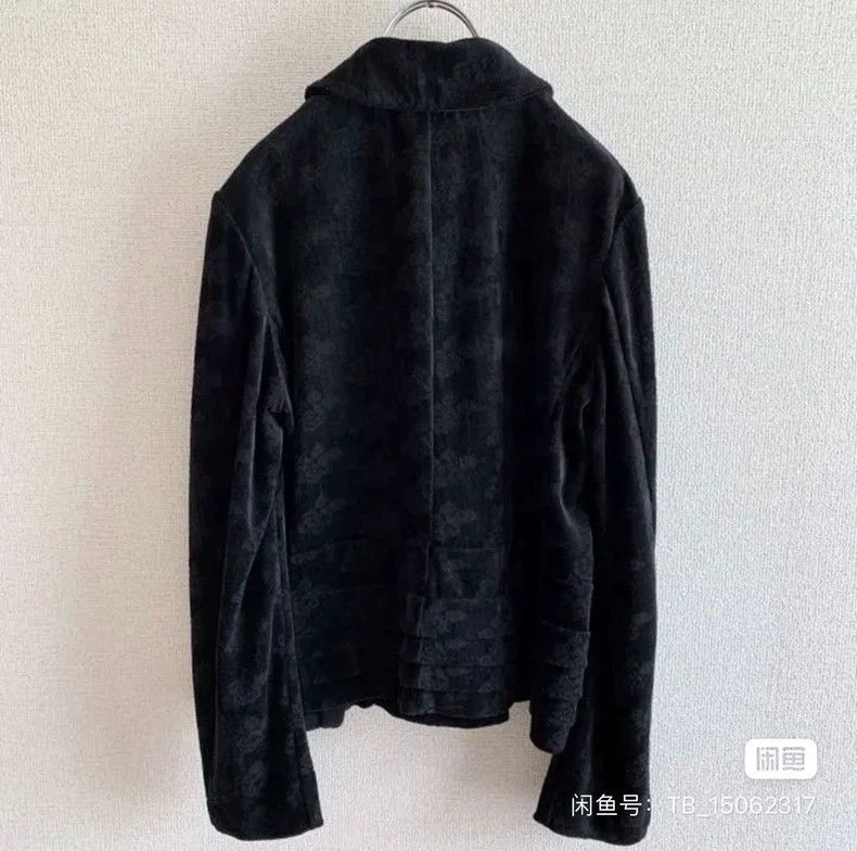 Comme des Garcons Comme des Garcons Black velvet dark flower print dark wind Size XS / US 0-2 / IT 36-38 - 2 Thumbnail