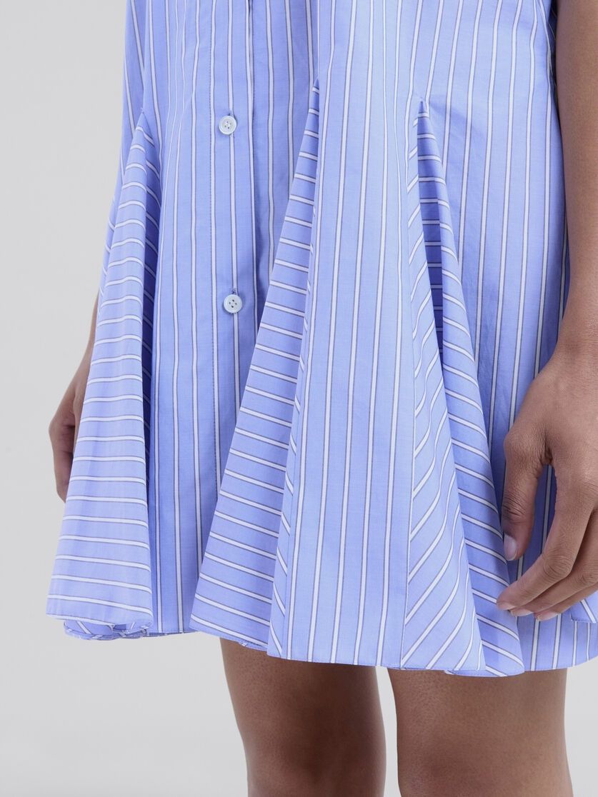 Marni o1f1d3z0326 Poplin Striped Shirt Mini Dress in Blue Size L / US 10 / IT 46 - 5 Thumbnail