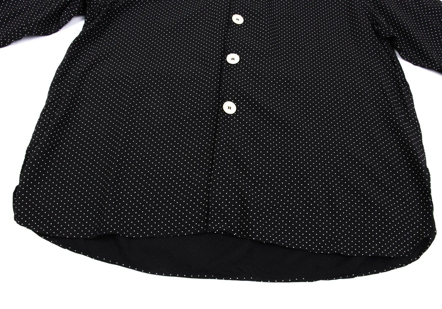 Emporio Armani Rayon Pin Dot Long Sleeve Shirt in Black and Off White Size US L / EU 52-54 / 3 - 7 Thumbnail