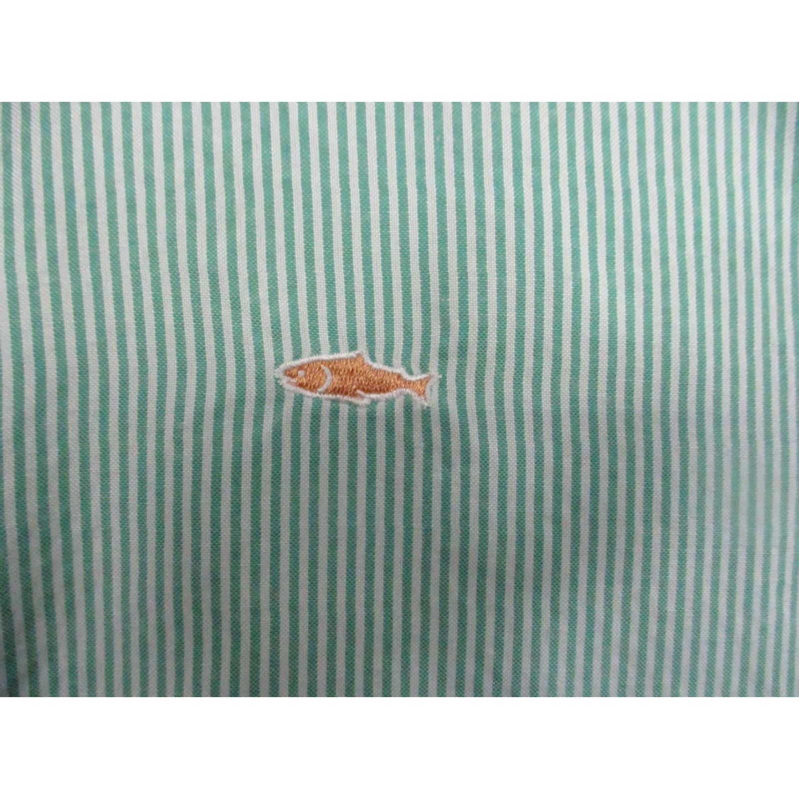 Vintage Salmon Cove Shirt Large Men's Long Sleeve Green White Stripe Button-Up Casual Shirt Size US L / EU 52-54 / 3 - 2 Thumbnail