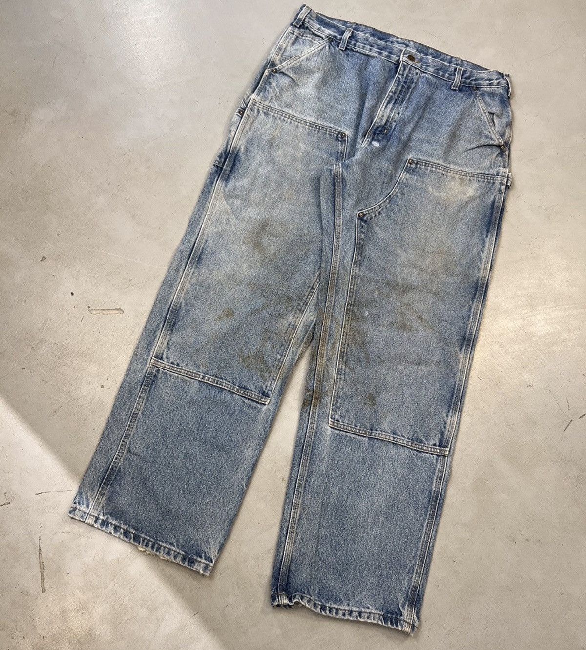 Carhartt Vintage carhartt b136 dst double knee denim Size US 40 / EU 56 - 1 Thumbnail