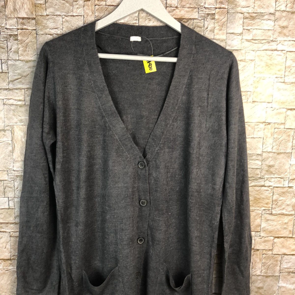 GU × Homespun Knitwear GU black Cardigan Knitwear #A923 Size L / US 10 / IT 46 - 5 Thumbnail