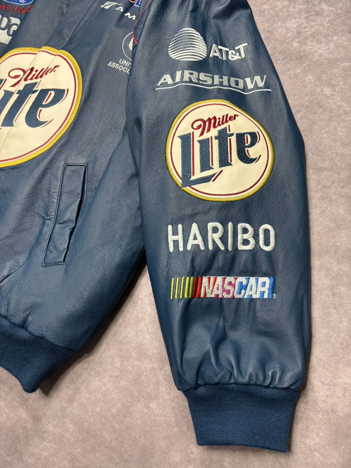 Jeff Hamilton Jeff Hamilton Miller Light Rusty Wallace Leather Jacket Size US XL / EU 56 / 4 - 3 Thumbnail