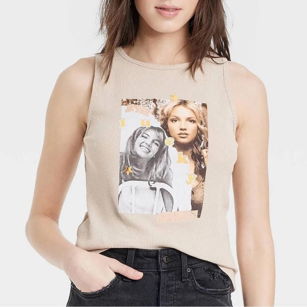Designer Britney Spears Ribbed Tank XL Size XL / US 12-14 / IT 48-50 - 1 Thumbnail