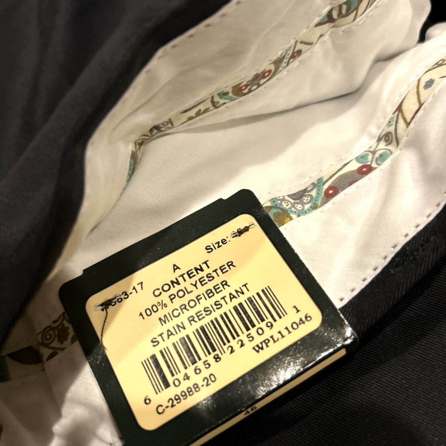 Berle Berle Mens Chino Shorts - Size 46 Black Stain Resistant NOS A45 Size US 30 / EU 46 - 4 Thumbnail