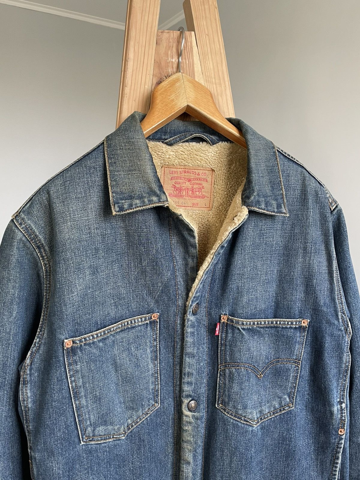 Levi's Vintage Levi's Fur Lined Denim Sherpa Trucker Jacket 71511 Size US L / EU 52-54 / 3 - 4 Thumbnail