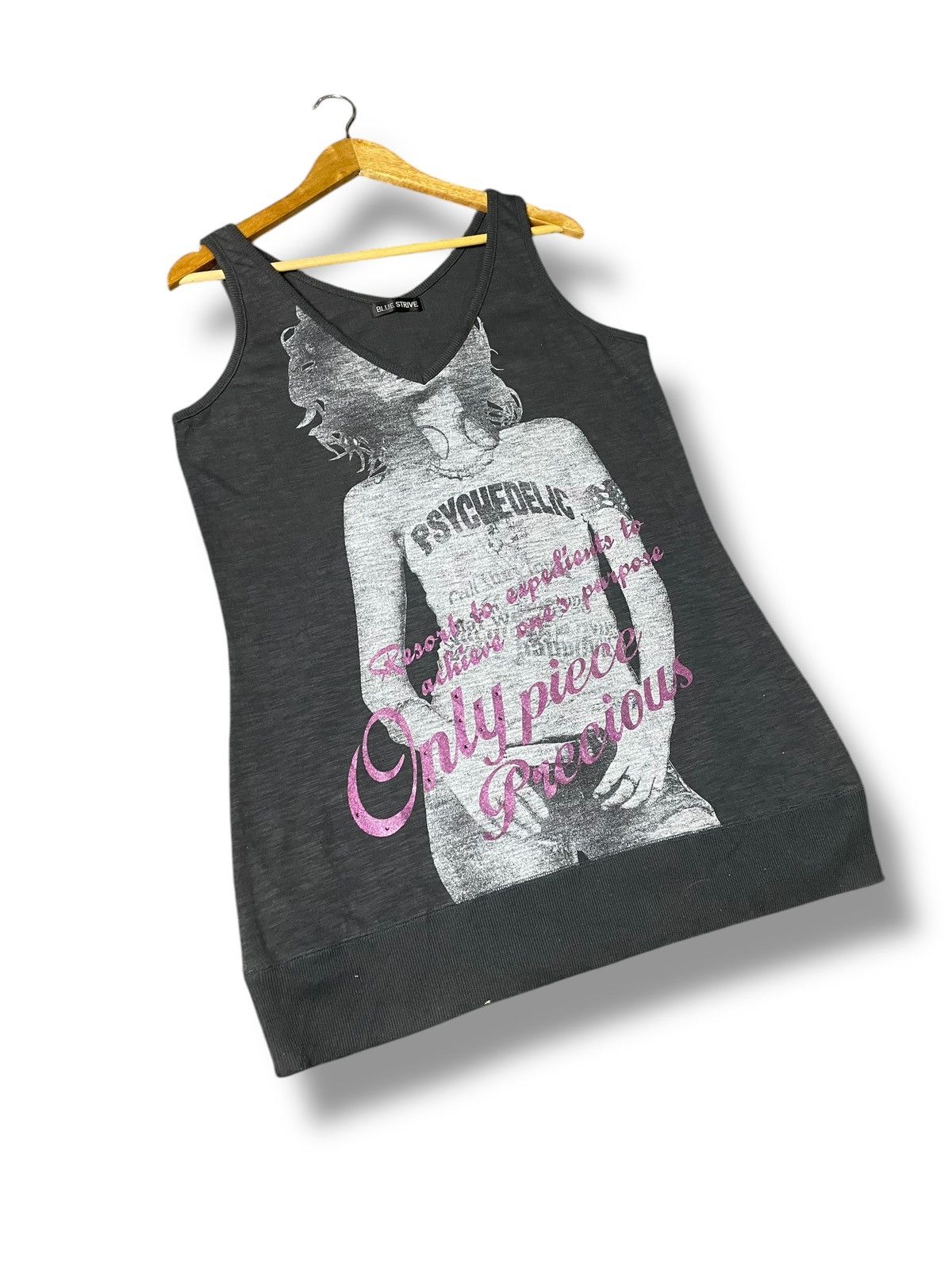Japanese Brand Blue Strive Brand Printed Tank Tops (63) Size US XXS / EU 40 - 5 Thumbnail
