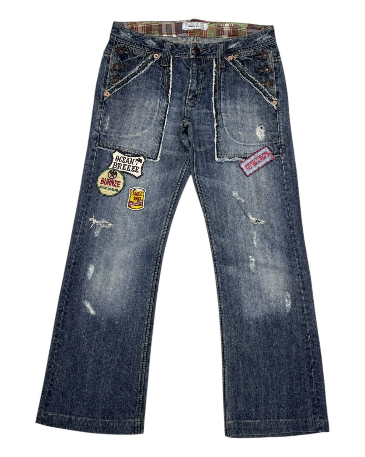 Hysteric Glamour Vintage Flared Jeans Urban Craft Patches Jeans Size US 32 / EU 48 - 7 Thumbnail