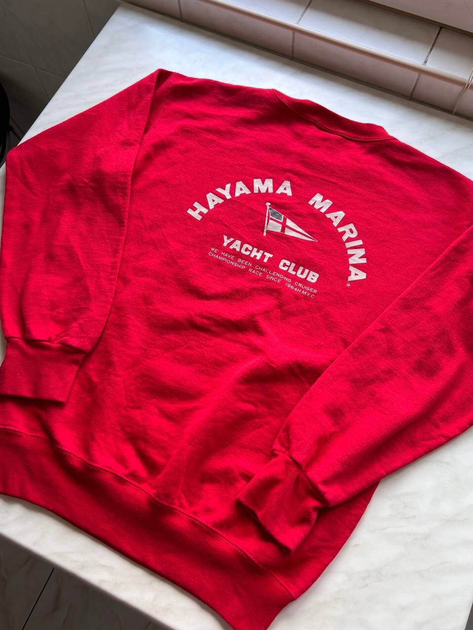 Japanese Brand 1990s JAPAN YACHT CLUB HAYAMA MARINA SWEATSHIRT MADE IN USA Size US M / EU 48-50 / 2 - 8 Thumbnail