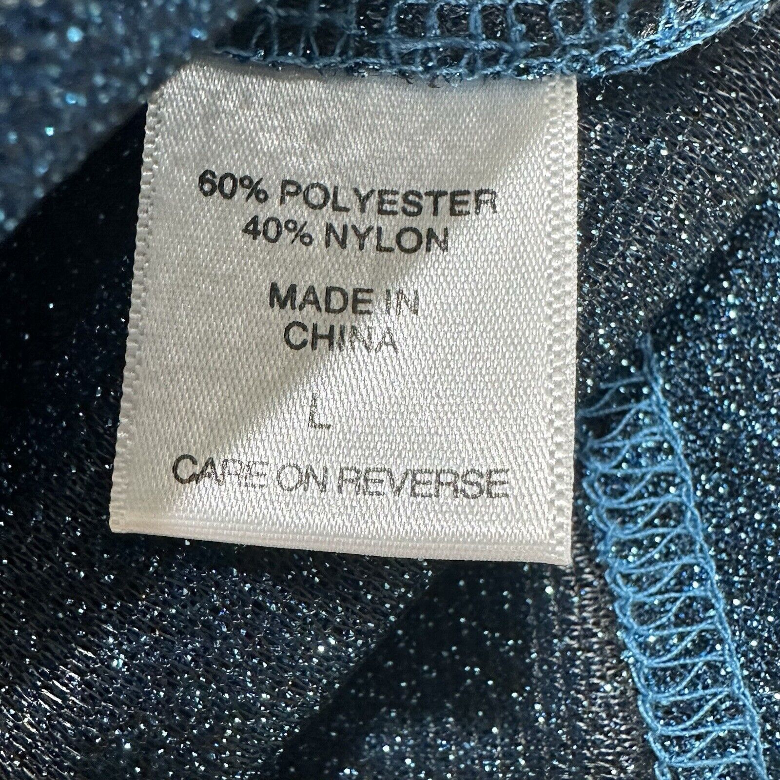 Other New York & Company Large Sparkle Glitter Flashy Blue Blouse Size L / US 10 / IT 46 - 4 Thumbnail