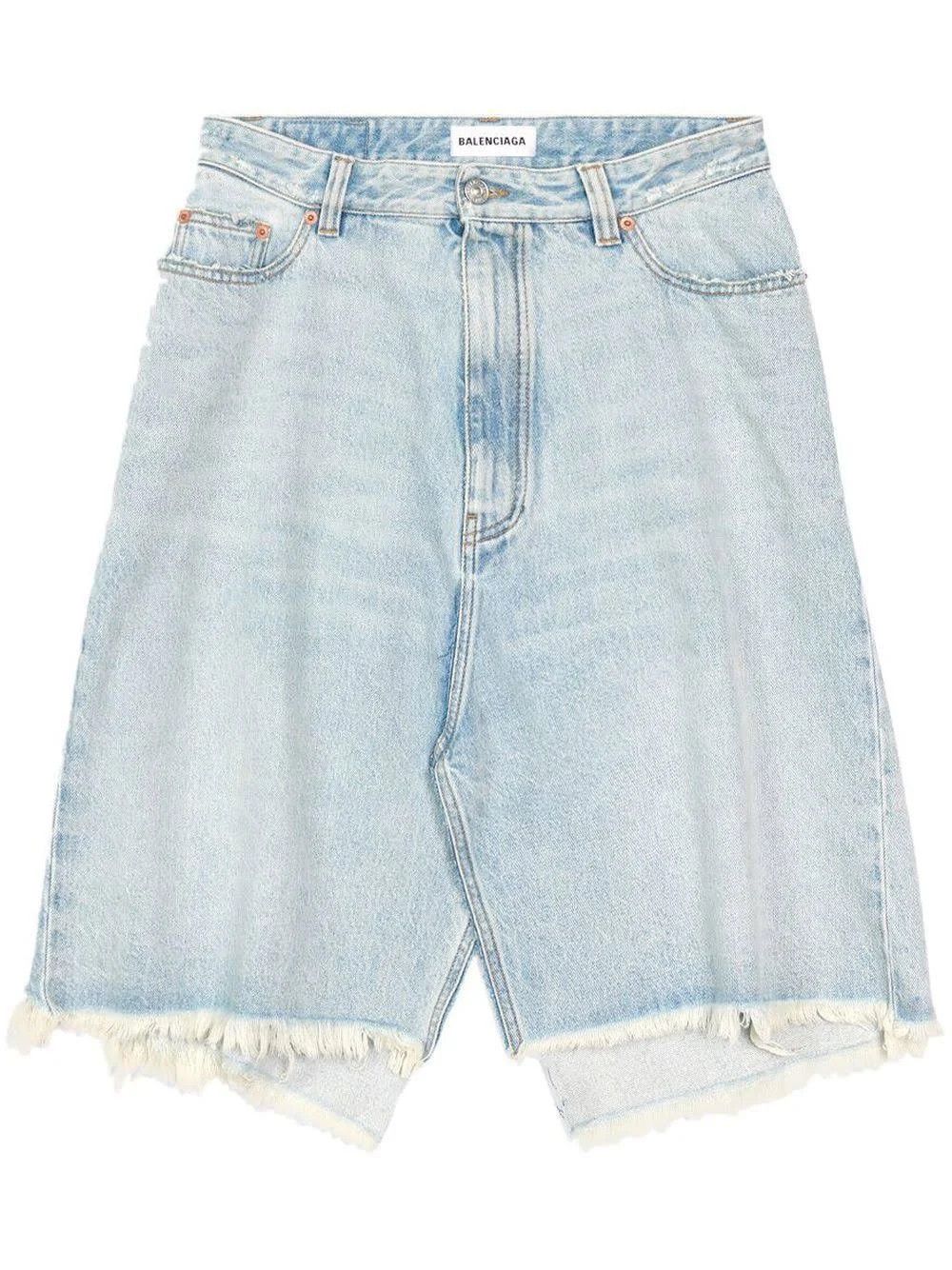 Balenciaga o1mt1gz0824 Pull-Up Skirt in Blue Skies Size 25" / US 0 / IT 36 - 1 Thumbnail
