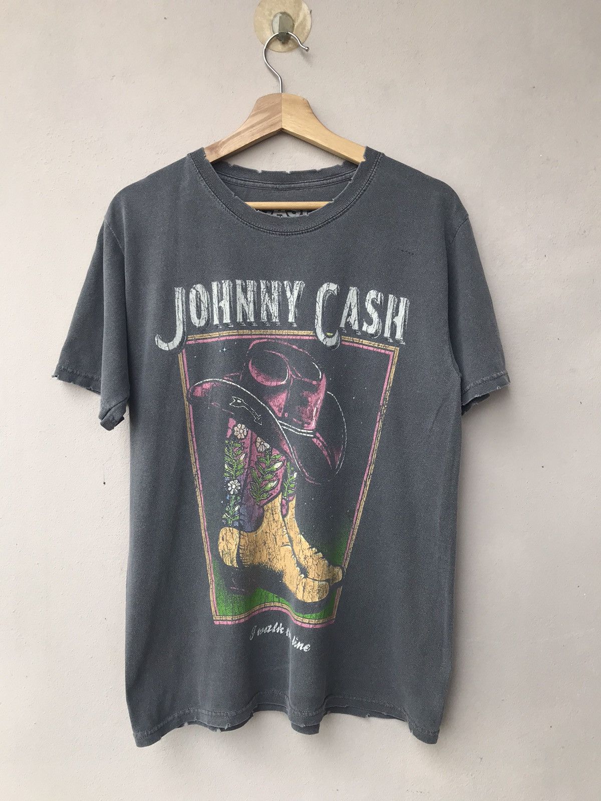 Band Tees Vintage Y2k Distressed Johnny Cash Band Tee misfits Size US S / EU 44-46 / 1 - 1 Thumbnail