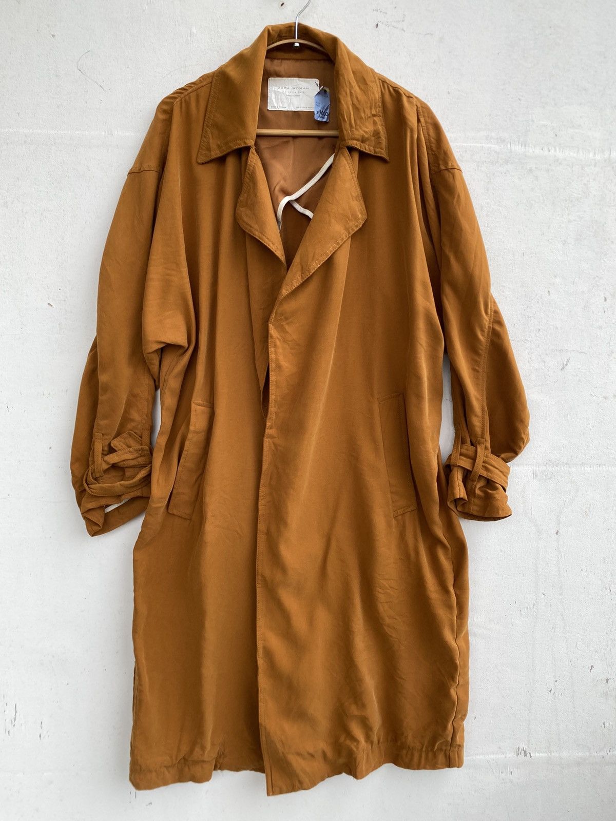 Zara Zara Woman Draped Lightweight Trench Coat – Oversized Fit Size XS / US 0-2 / IT 36-38 - 2 Thumbnail