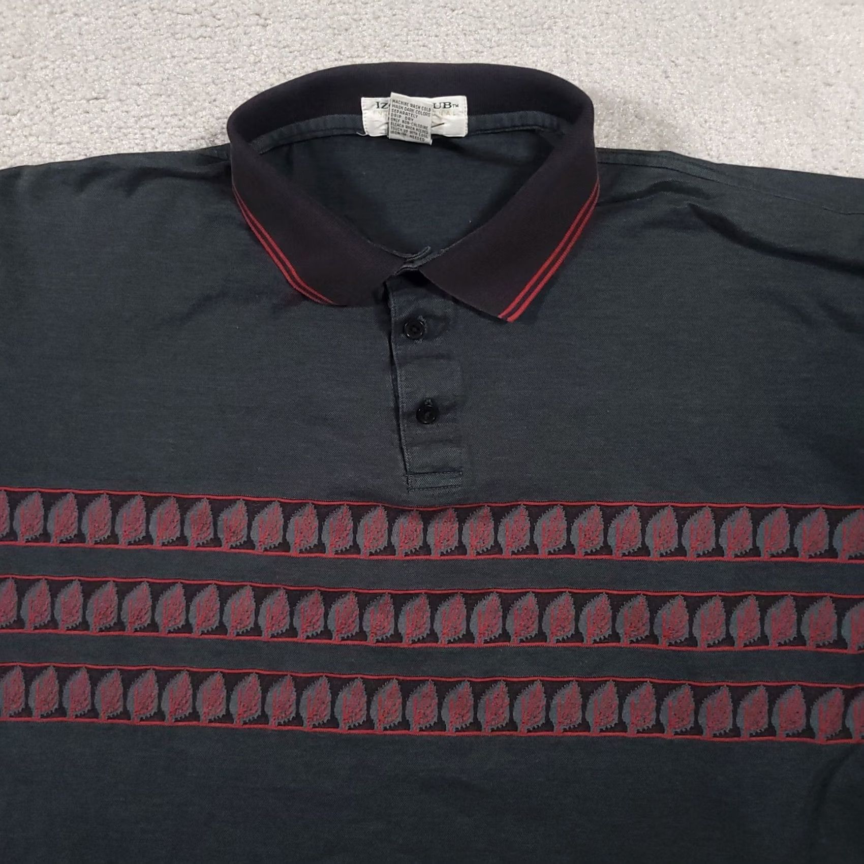 Izod VINTAGE IZOD Club Golf Polo Shirt XL Blue Pinehurst No.7 Short Sleeve Mens Size US XL / EU 56 / 4 - 3 Thumbnail