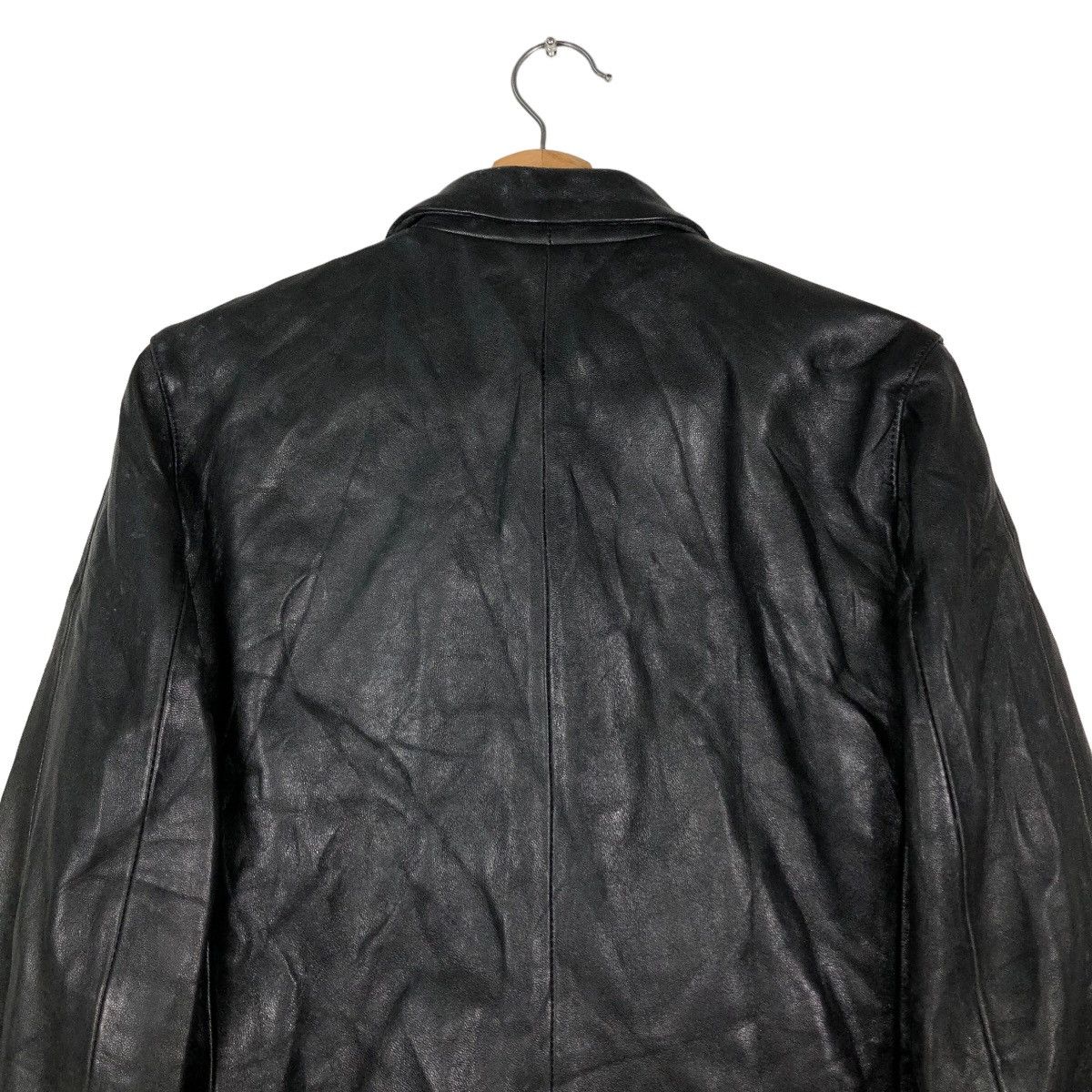 Japanese Brand 🔥Vintage Soft Leather Biker Jacket Kuro Issey Miyake Japan Size US M / EU 48-50 / 2 - 9 Thumbnail