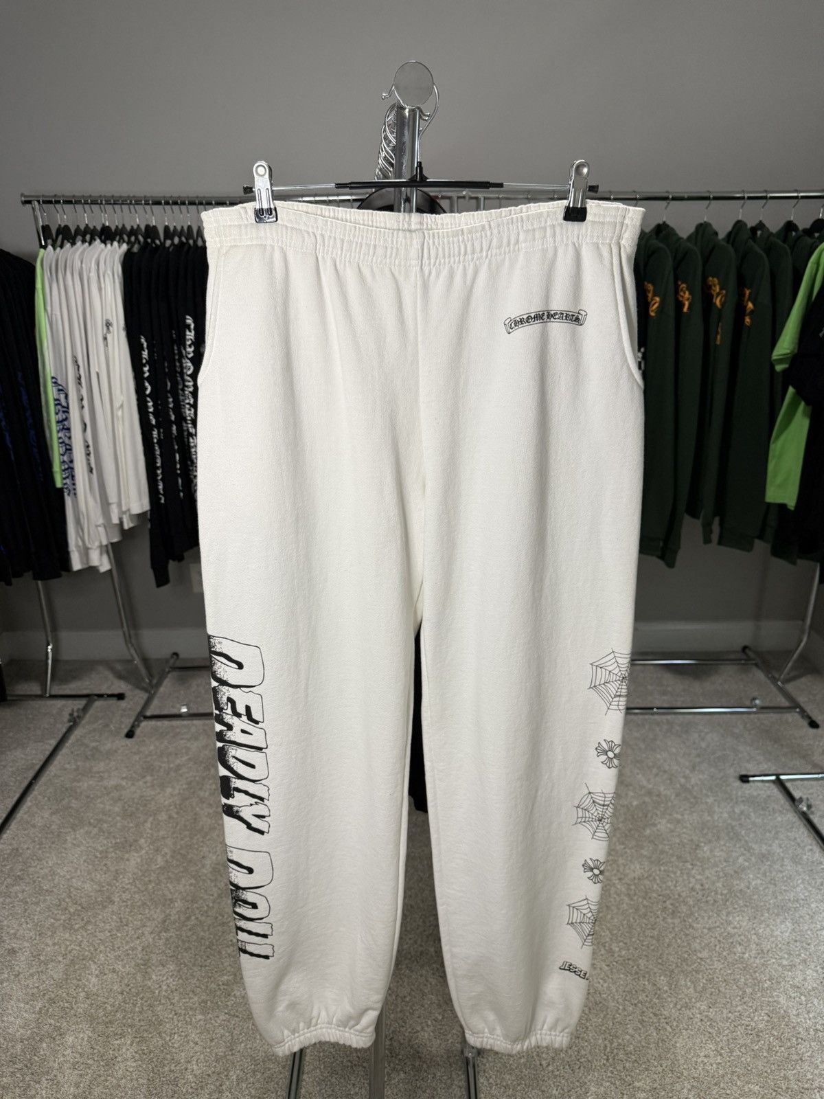 Chrome Hearts Chrome Hearts White Deadly Doll Sweatpants Size US 36 / EU 52 - 1 Thumbnail