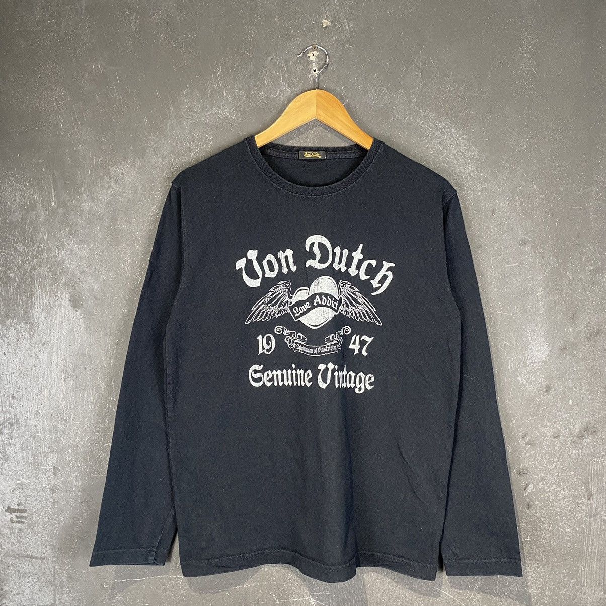 Vintage × Von Dutch y2k Von Dutch Love Addict Longsleeve Tee Size US S / EU 44-46 / 1 - 1 Thumbnail