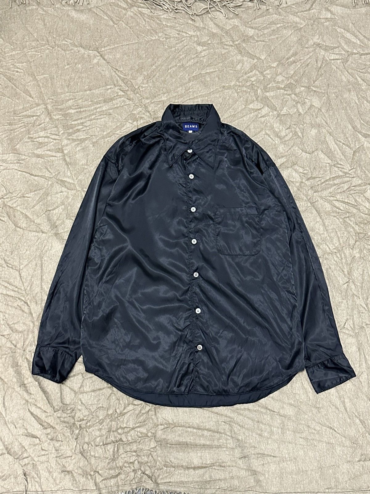 Beams Plus 1990 - Beams Japan 100% Nylon Pocket Button Up Shirt Size US L / EU 52-54 / 3 - 2 Thumbnail