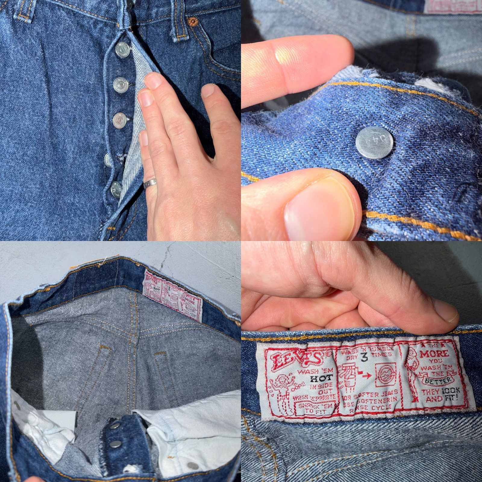 Levi's VINTAGE Levi's 501 Jeans 80s 90s USA Straight High Rise WWomen's 13 Blue Denim 5-Pocket CS Regular XX Size 34" / US 12 / IT 48 - 9 Thumbnail