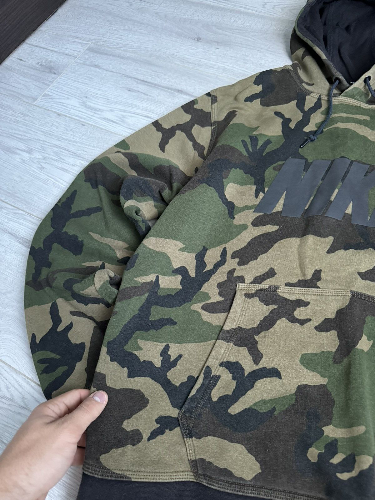 Nike × Vintage Vintage Nike camouflage Hoodie Size US XL / EU 56 / 4 - 3 Thumbnail