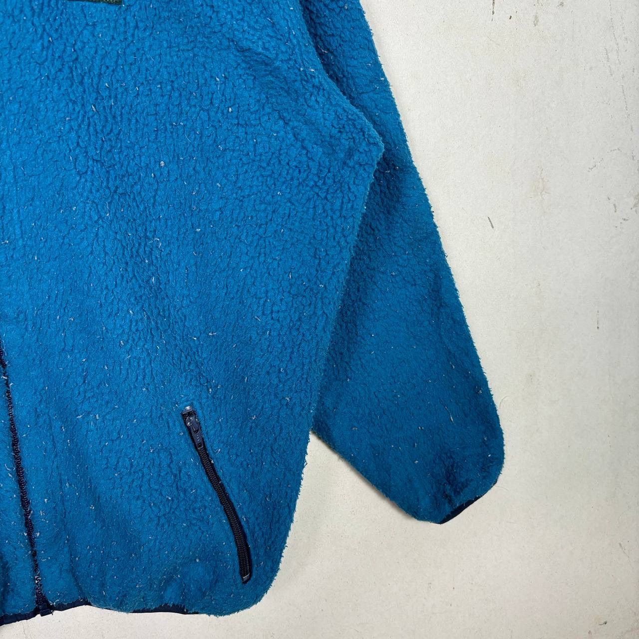 L.L. Bean Vintage 90s L.L. Bean Deep Pile Sherpa Fleece Jacket Blue L Size US L / EU 52-54 / 3 - 5 Thumbnail
