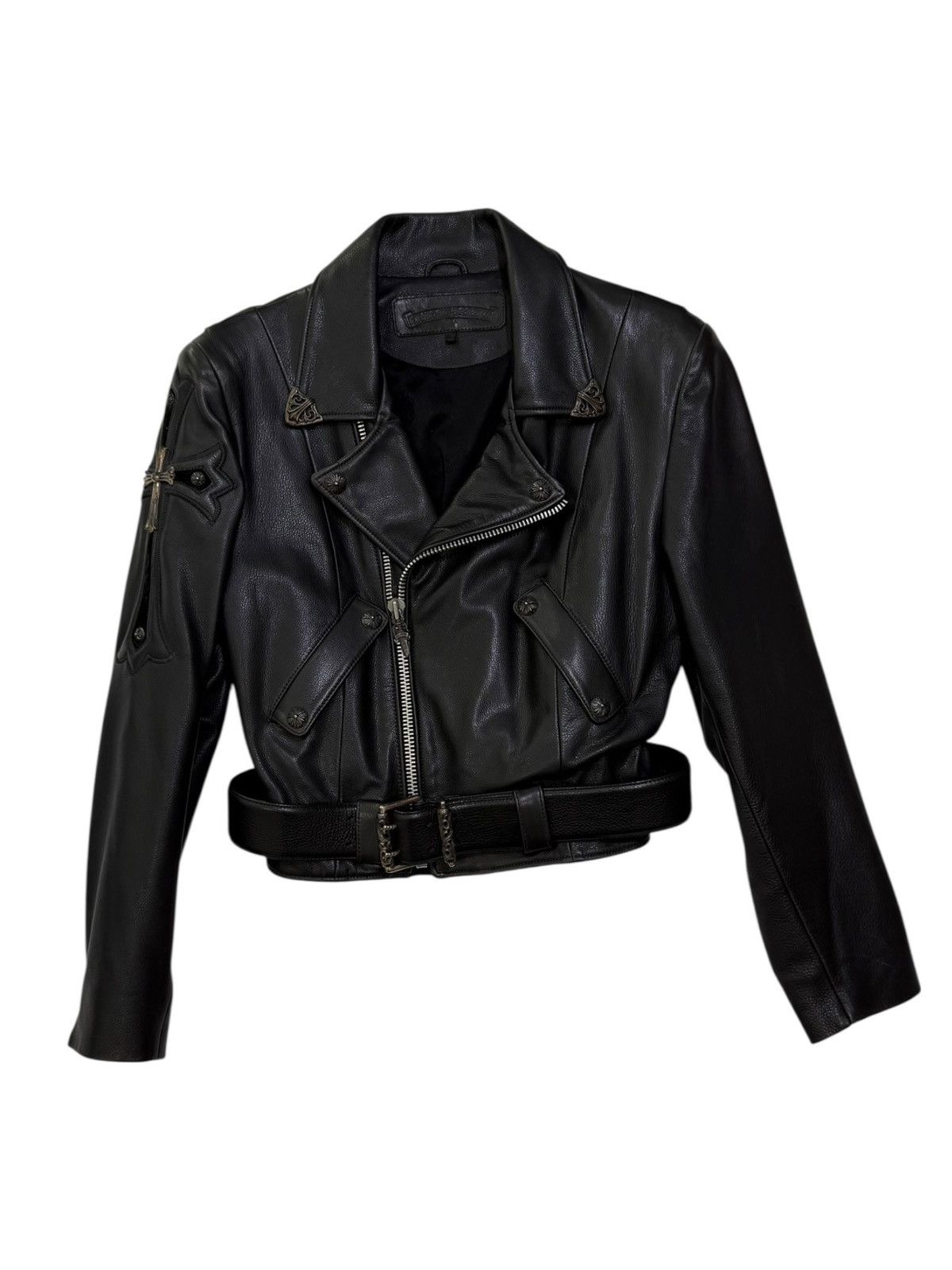 Chrome Hearts Chrome Hearts Leather Biker Jacket Size US S / EU 44-46 / 1 - 2 Thumbnail