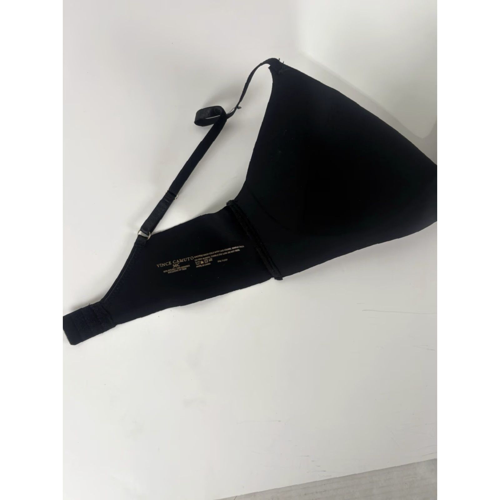 Vince Camuto Vince Camuto Wireless Bra 36C Black Lightly Lined Nylon Spandex Women Size ONE SIZE - 4 Thumbnail