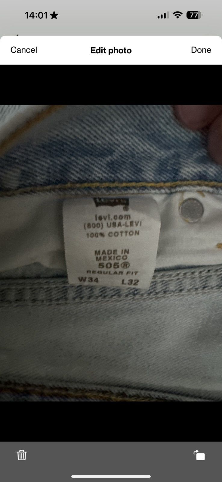 Levi's × Vintage Flare Denim Size US 34 / EU 50 - 3 Thumbnail