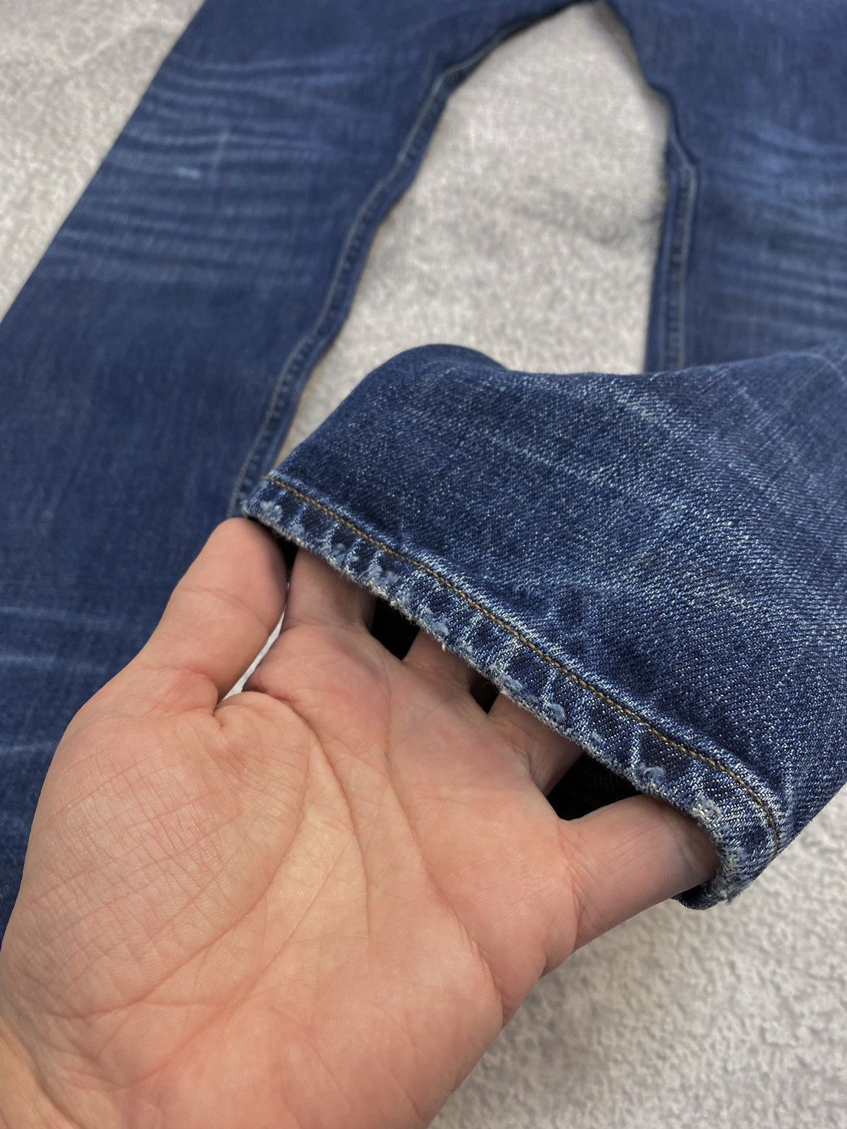 Allsaints AllSaints Kanaba Pistol Fit Blue Distressed Jeans Size US 30 / EU 46 - 15 Thumbnail