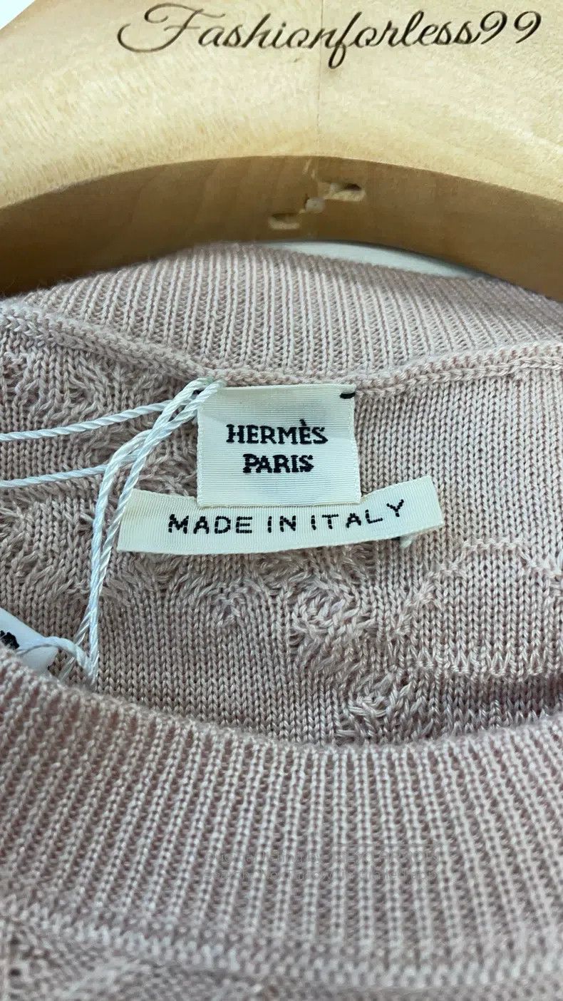 Hermes Hermes Light pink sleeveless knitted dress Size XS / US 0-2 / IT 36-38 - 3 Thumbnail