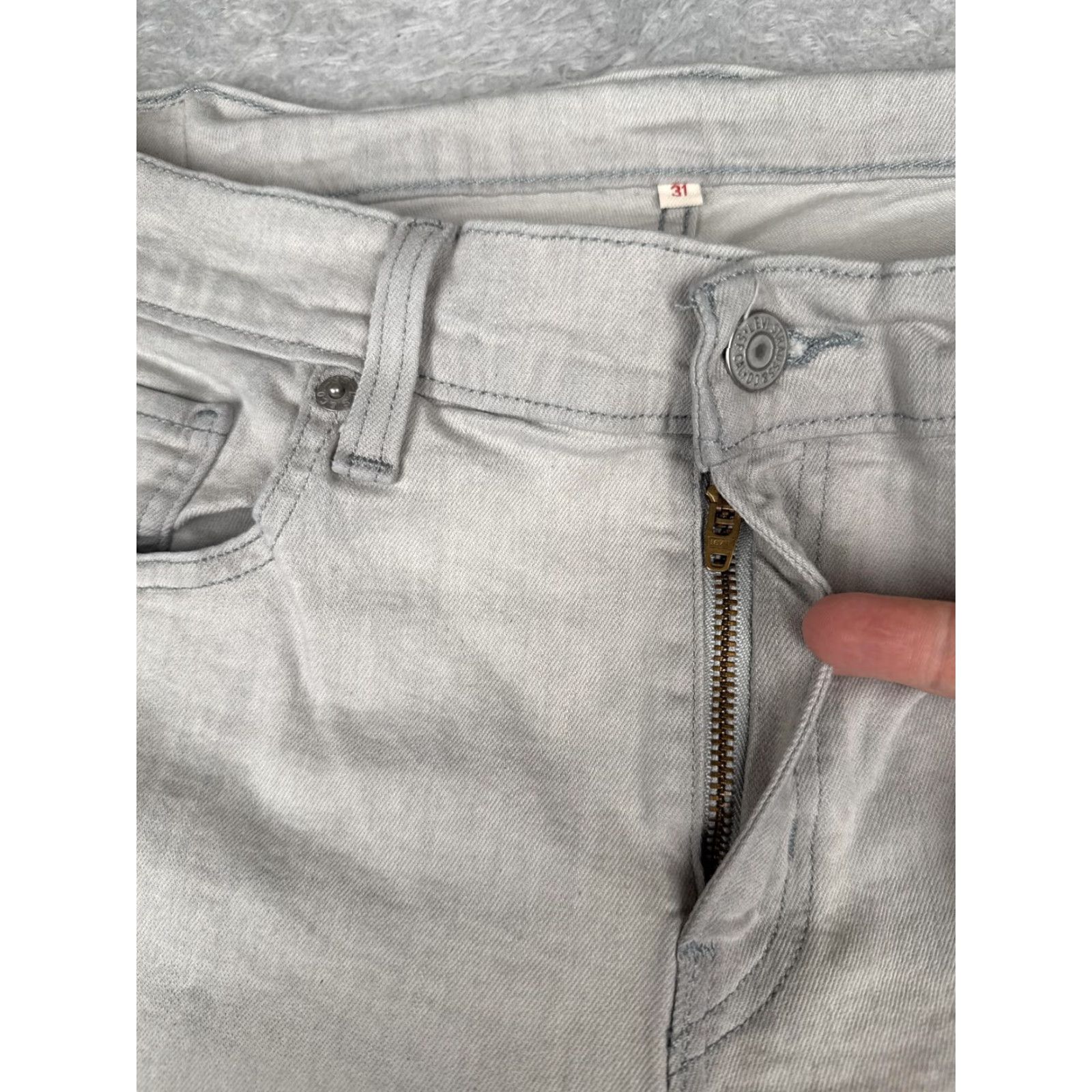 Levi's Levi's Jeans Mens 31x22 Gray Denim Wide Leg High Rise Cotton Blend Long Pants Vintage: No Size 24" / US 00 / IT 34 - 5 Thumbnail