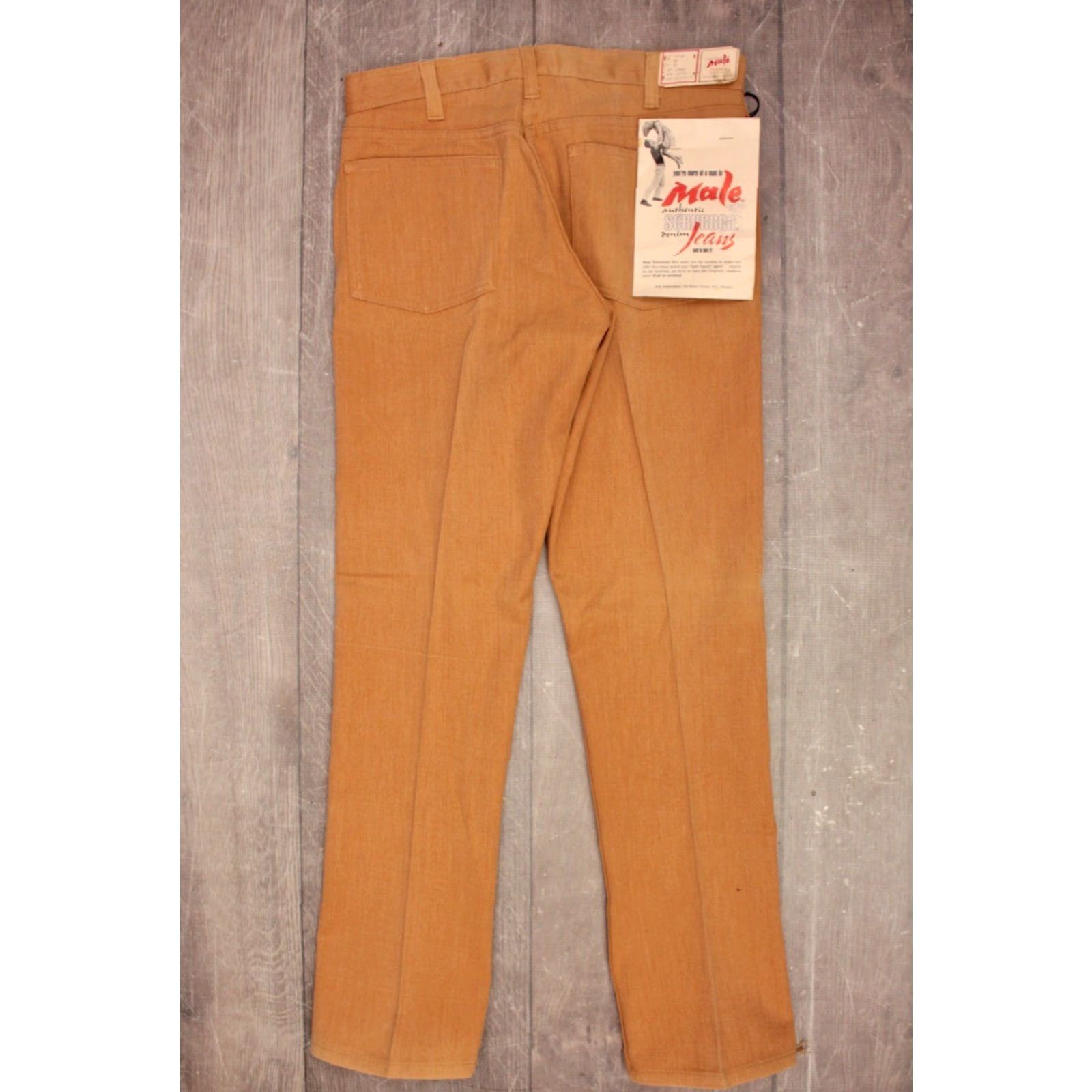 Vintage VINTAGE Men's VTG 1960s NOS Khaki / Tan Tapered Pants Sz 32x30 60s Male Casuals Size US 32 / EU 48 - 3 Thumbnail