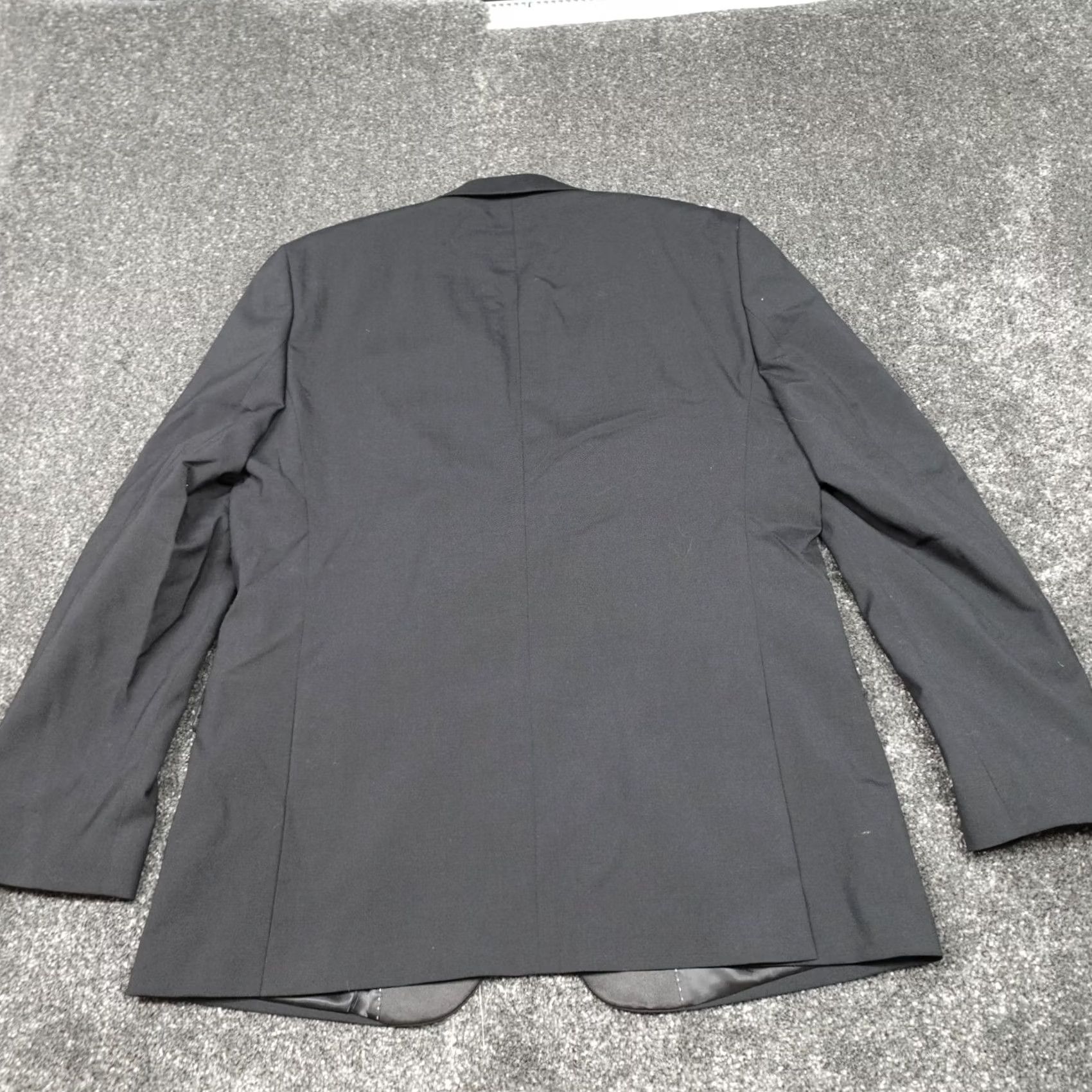 Vintage moss Blazer Jacket Men's Size 44R Black Wool Poly Tailored Fit Dinner Size 44R - 4 Thumbnail