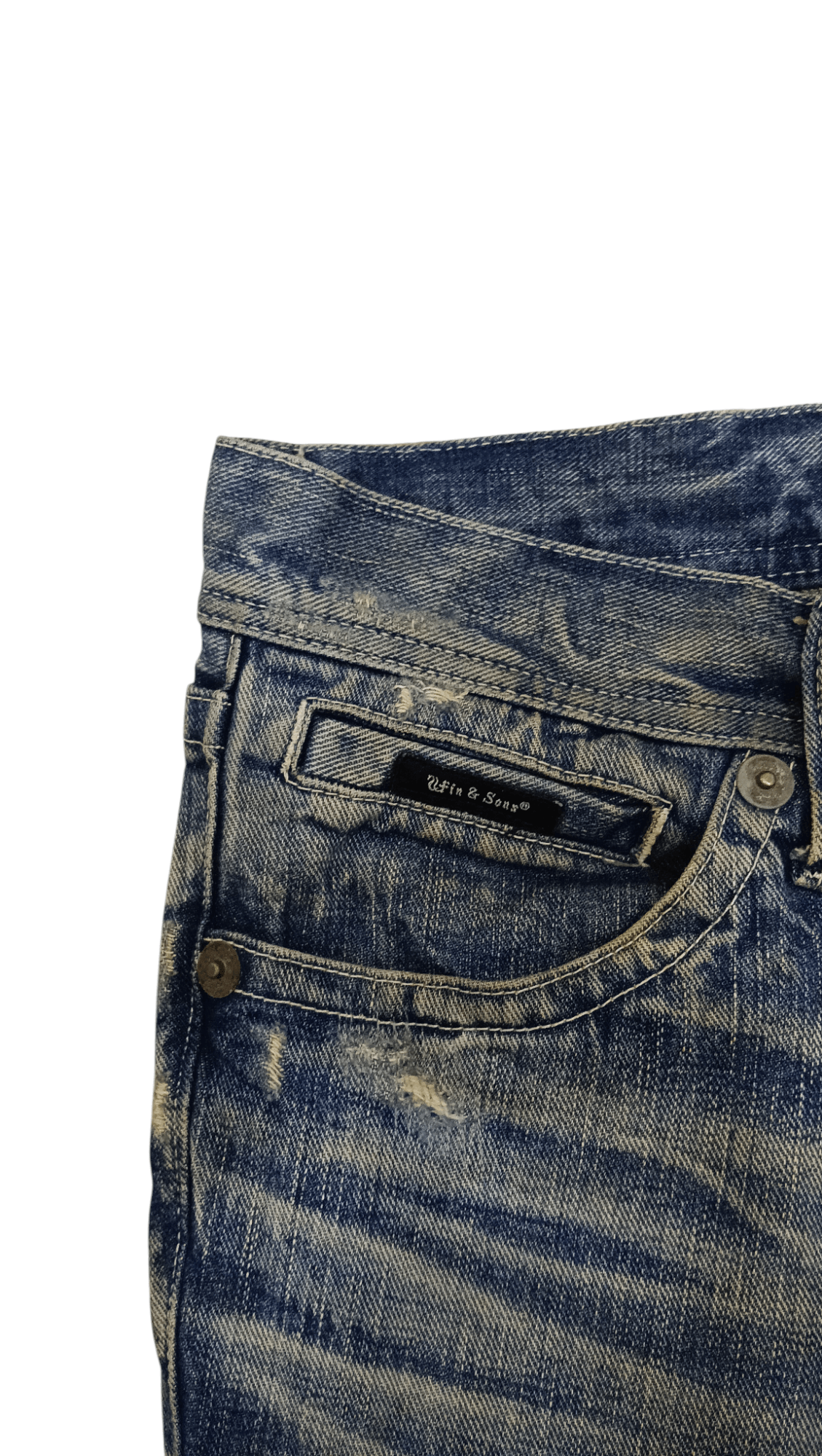 Designer DELAY UFin & Sons Distressed Flare Denim Japan (S316) W32 Size US 32 / EU 48 - 6 Thumbnail
