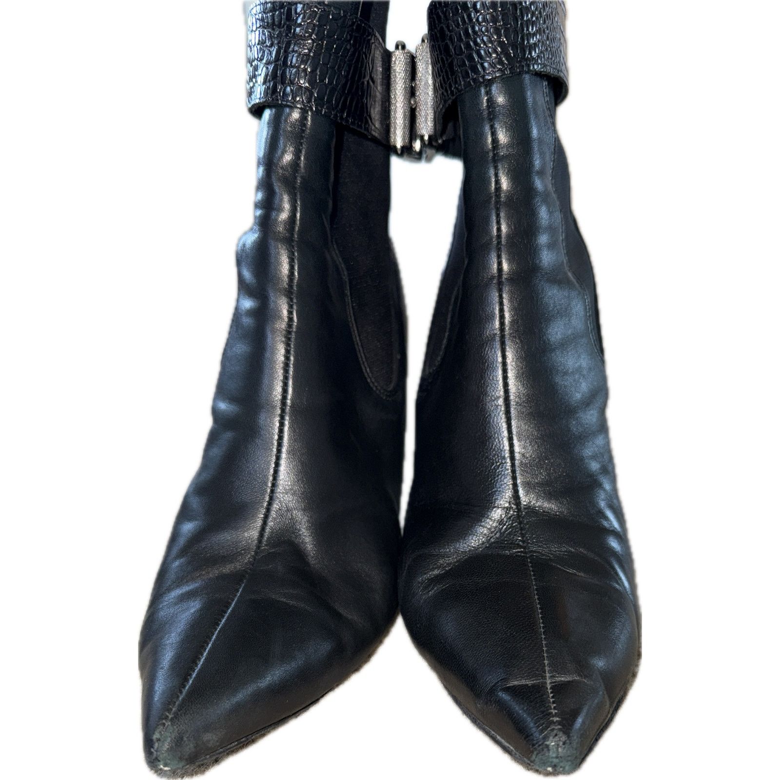 Rag & Bone rag & bone Wren black leather stiletto booties - size 10 Size US 10 / IT 40 - 8 Thumbnail