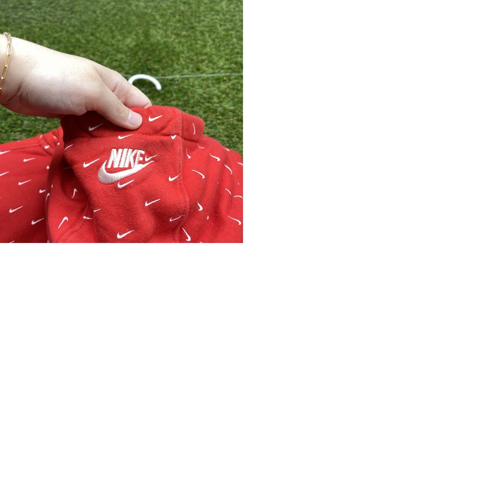 Nike VINTAGE Nike Hoodie Mens Large Fleece Club Pullover Sweatshirt Sports AOP Swoosh y2k Red Size US XS / EU 42 / 0 - 9 Thumbnail