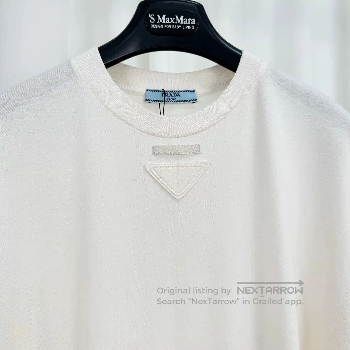 Prada Prada White Distressed Neck Short. Size XS / US 0-2 / IT 36-38 - 3 Thumbnail