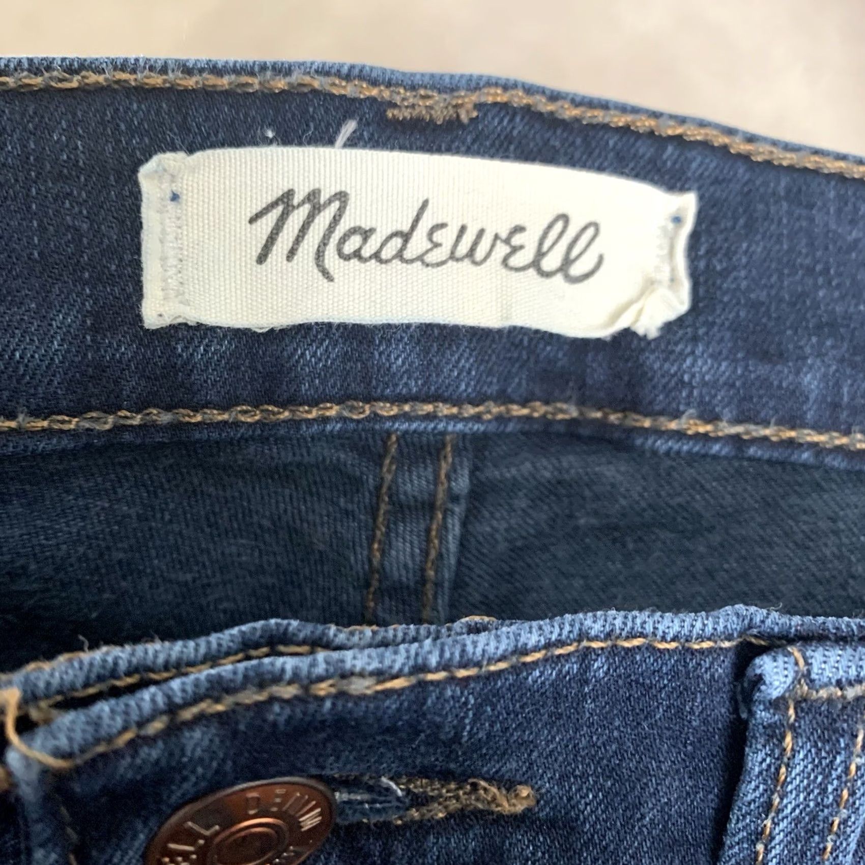 Madewell Madewell Jeans Womens 28 High-Rise Skinny Dark Blue Denim Stretch Zip 5-Pocket Size 28" / US 6 / IT 42 - 2 Thumbnail