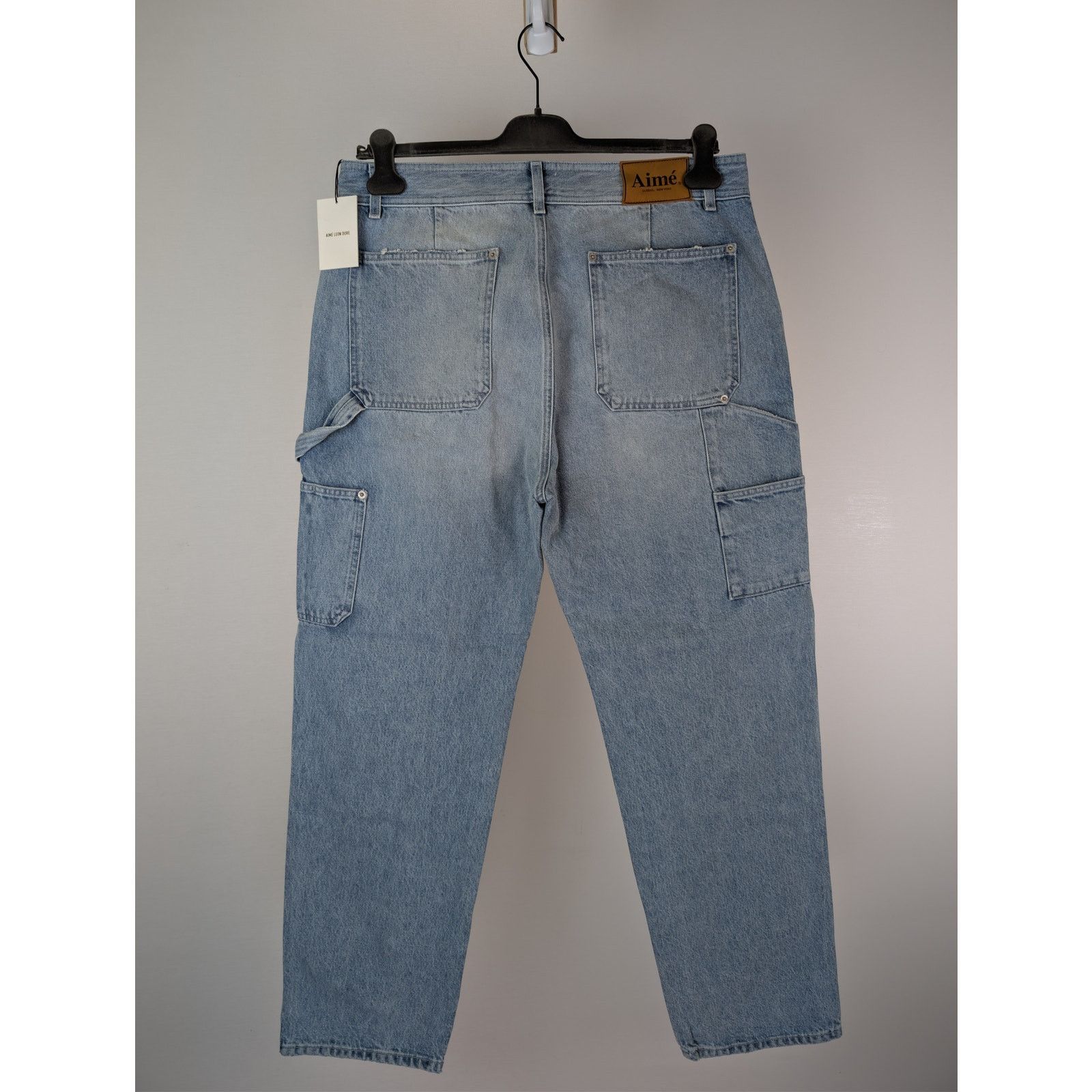 Aime Leon Dore o1rshd1 Carpenter Pant Denim Jeans in Light Wash Blue Size US 36 / EU 52 - 12 Thumbnail
