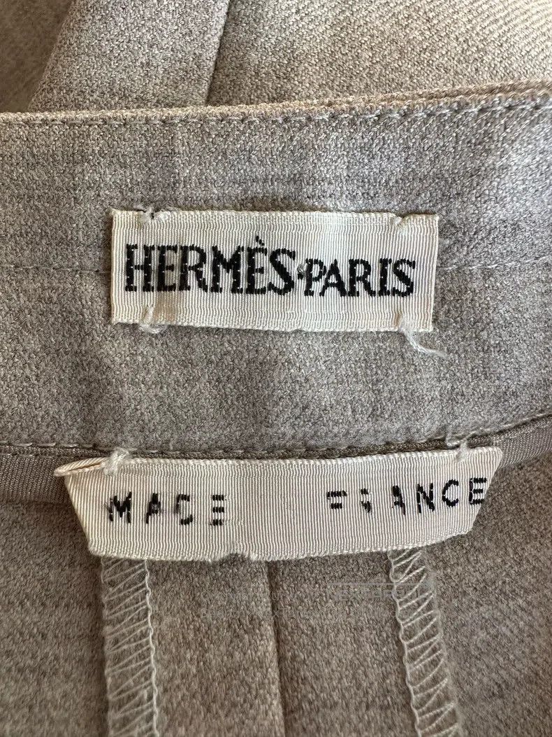 Hermes Hermes Margiela Era Wool Casual Buckle Leisure Pants - Bei Size 24" / US 00 / IT 34 - 7 Thumbnail